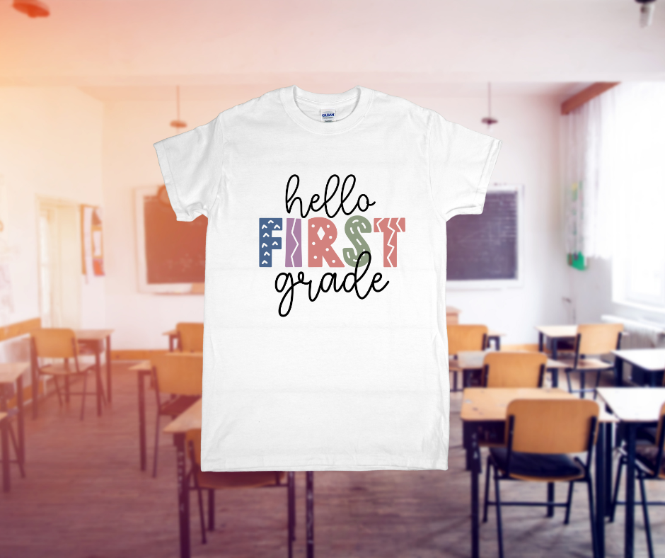 Hello Grade Shirt – Preschool through Fifth Grade | Back to School Tee