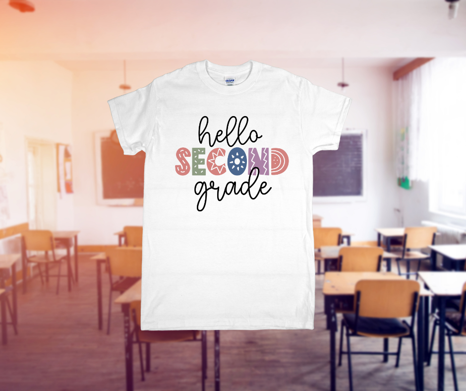 Hello Grade Shirt – Preschool through Fifth Grade | Back to School Tee