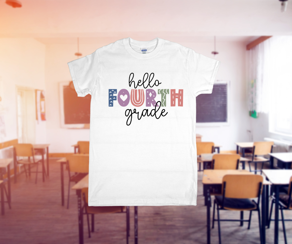 Hello Grade Shirt – Preschool through Fifth Grade | Back to School Tee