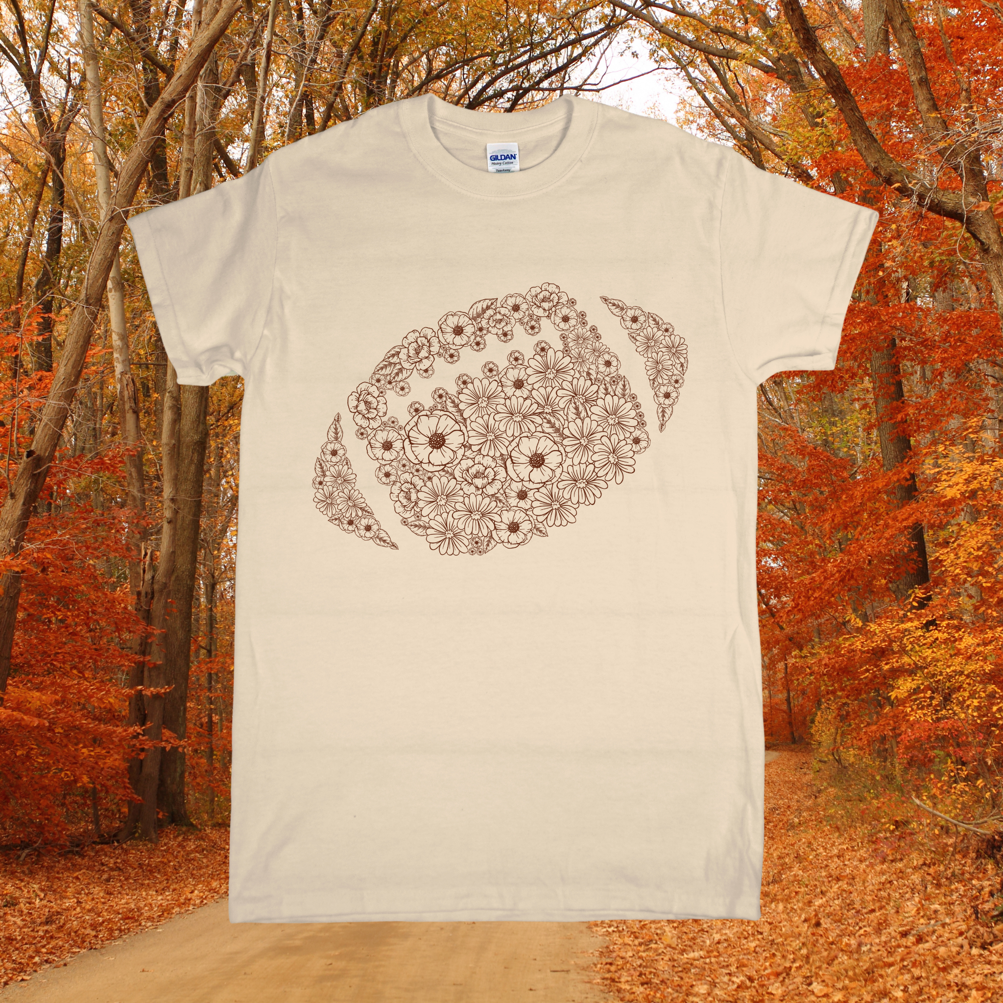 Vintage Line Art Football Tee