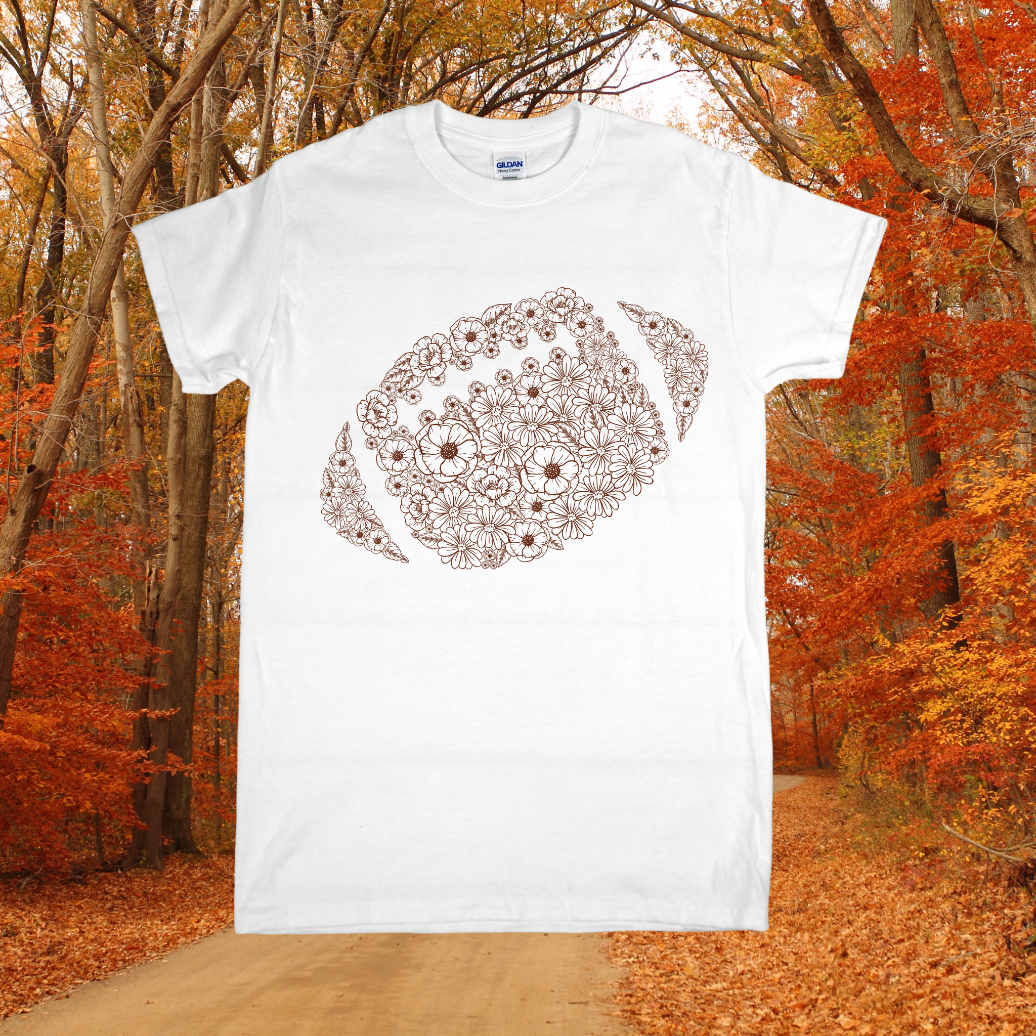 Vintage Line Art Football Tee