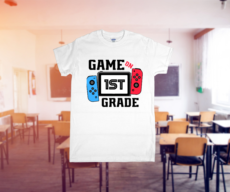 Game On Grade Level T-Shirt – 1st to 6th Grade Video Game Back to School Tee