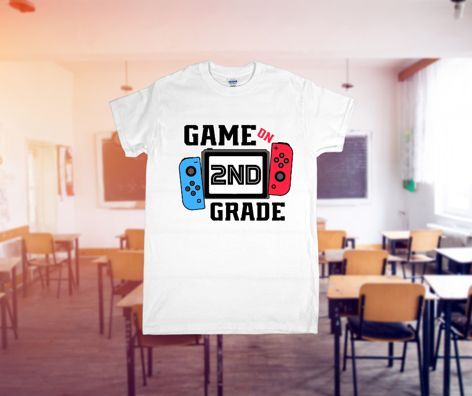 Game On Grade Level T-Shirt – 1st to 6th Grade Video Game Back to School Tee
