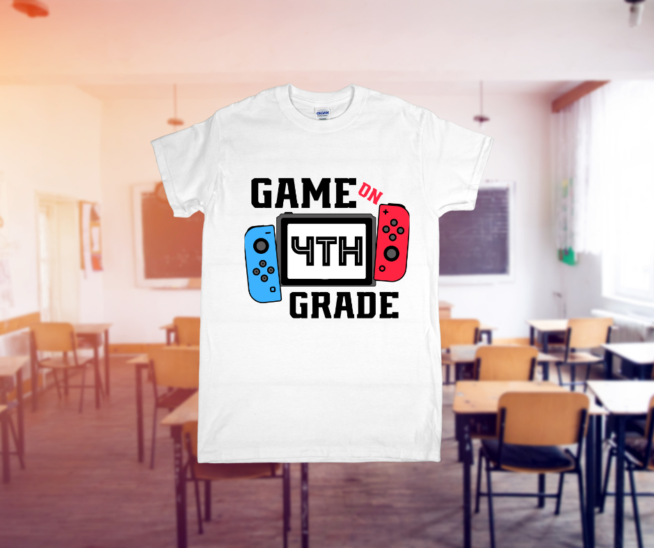 Game On Grade Level T-Shirt – 1st to 6th Grade Video Game Back to School Tee