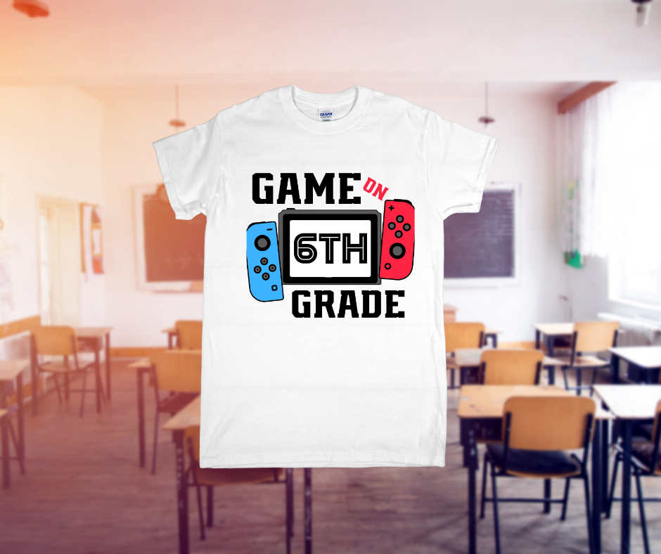 Game On Grade Level T-Shirt – 1st to 6th Grade Video Game Back to School Tee