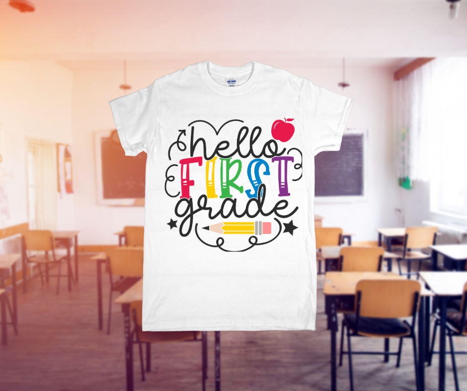 Hello Grade Back to School Shirt – Pre-K to 5th Grade