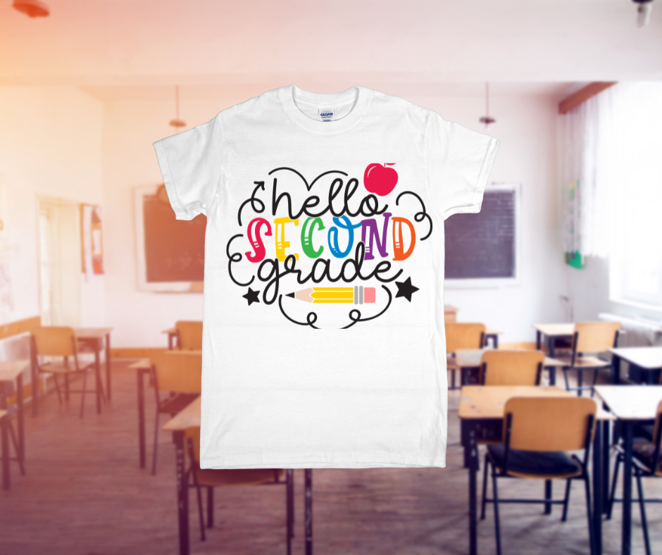 Hello Grade Back to School Shirt – Pre-K to 5th Grade
