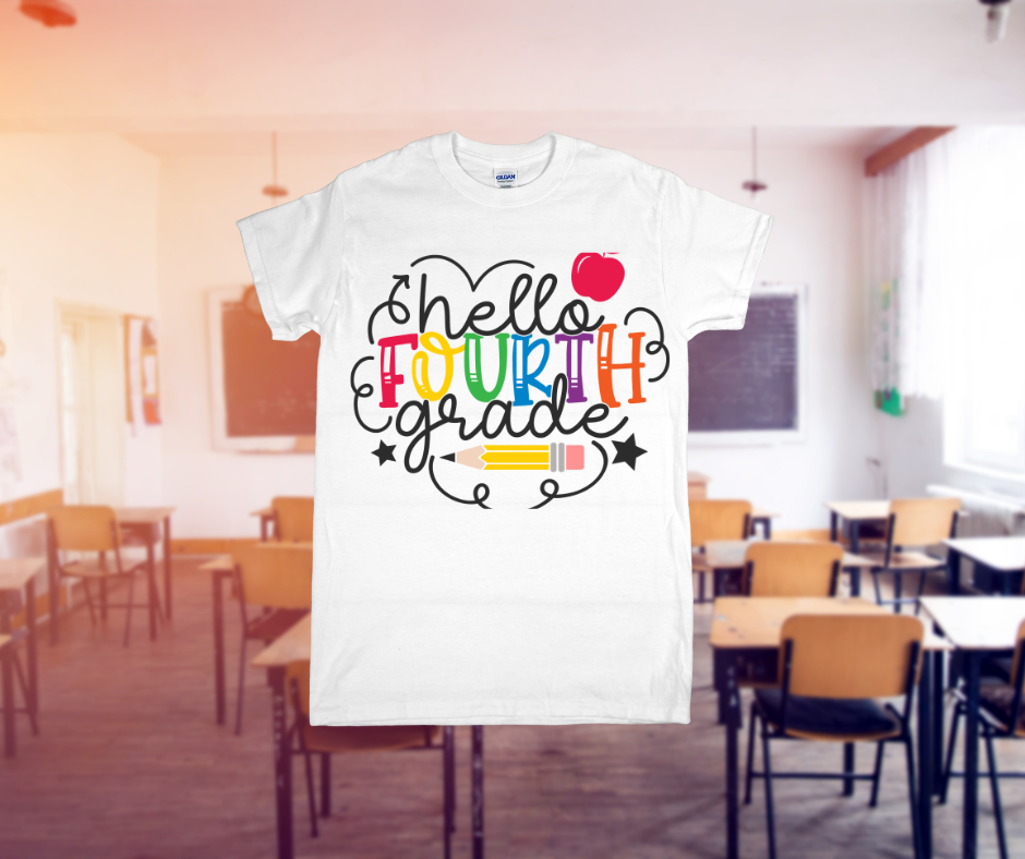 Hello Grade Back to School Shirt – Pre-K to 5th Grade
