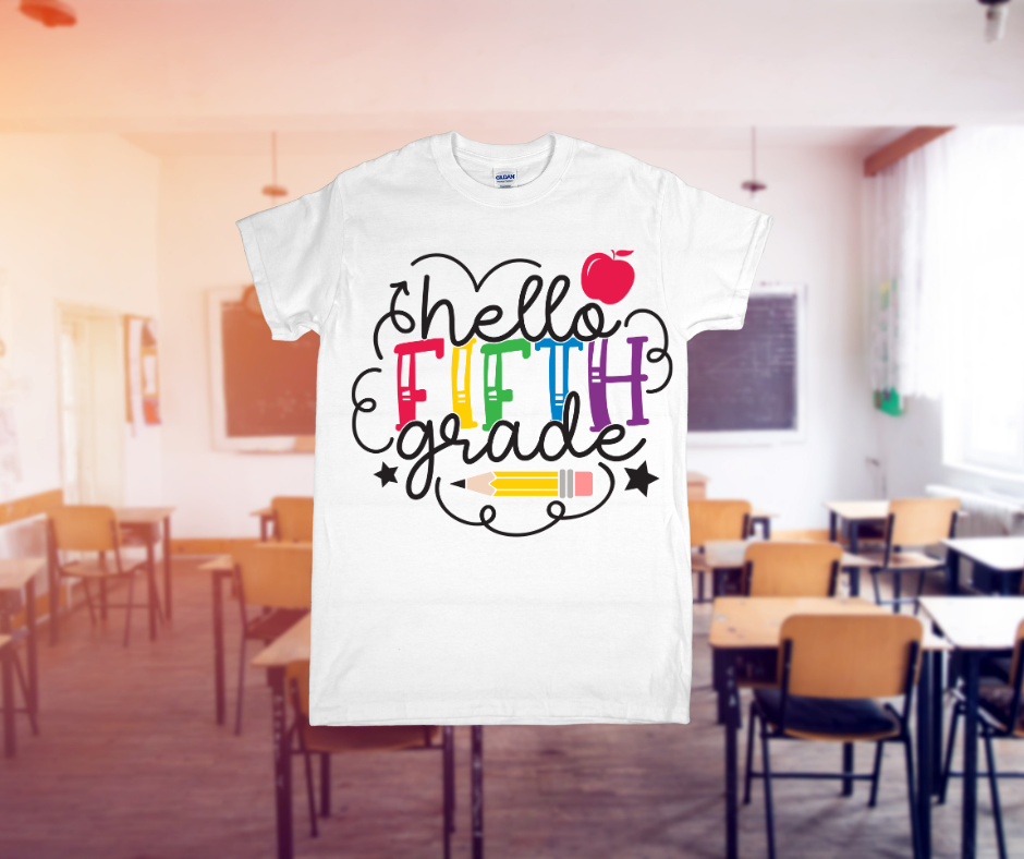 Hello Grade Back to School Shirt – Pre-K to 5th Grade
